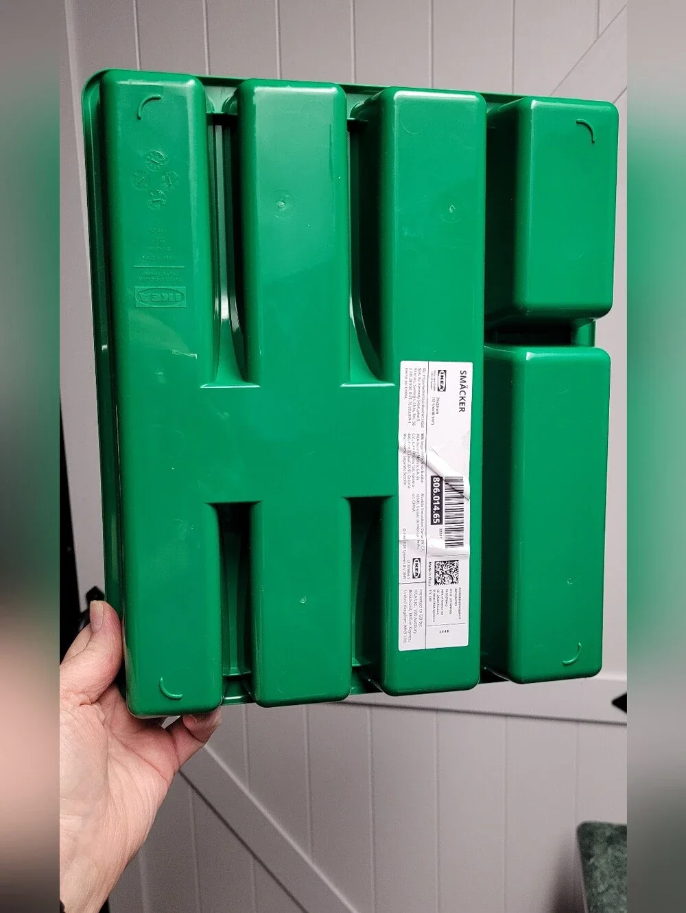 IKEA Green Plastic Cutlery Tray Organizer